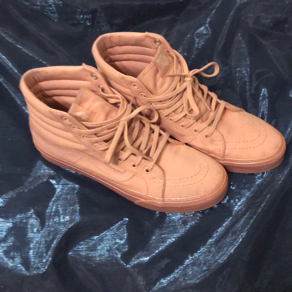 Pink Hi top Vans with sparkle! 8